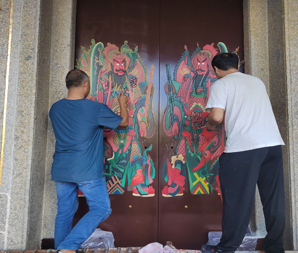 宗祠門神彩畫(huà)